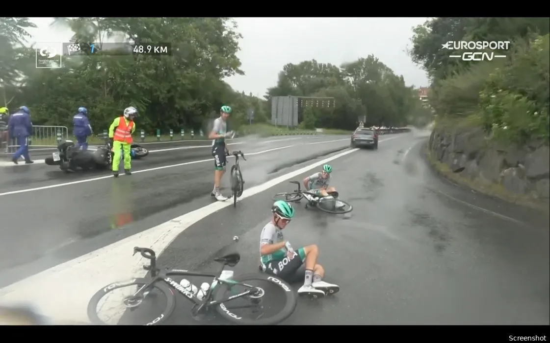 [Update] Kelderman houdt geen blessures over aan zijn valpartij in San Sebastián