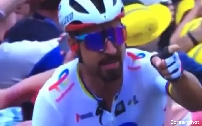 🎥 Woeste Sagan wijst naar Van Aert na intense massasprint: 'Blij dat ik nog heel ben'