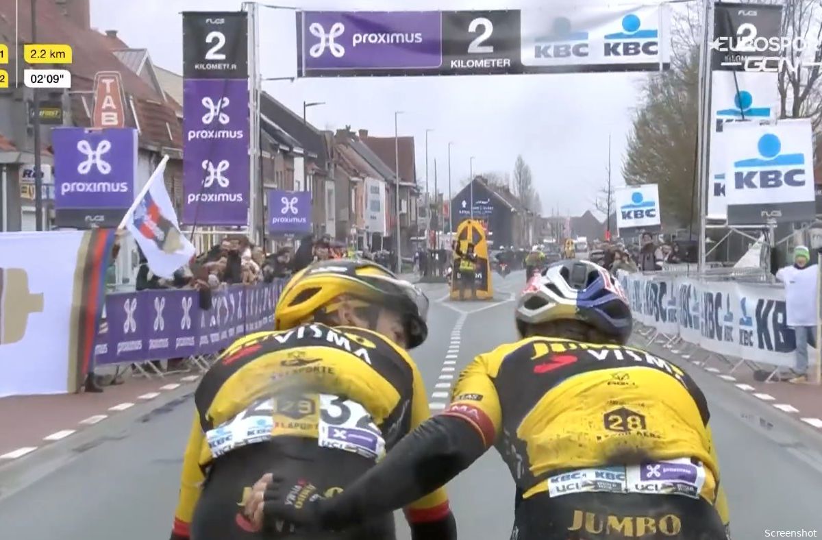 Van Aert en Laporte spelen met de concurrentie in helse Gent-Wevelgem; Fransman mag winnen van kopman