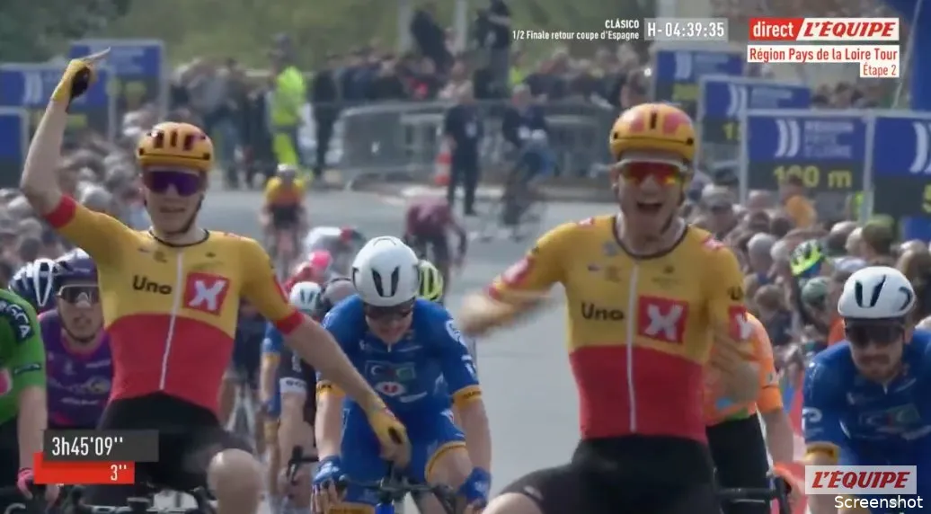 Leider Coquard valt, Uno-X wint: Blikra en Fredheim scoren 1-2 namens Noorse ploeg in Loire Tour