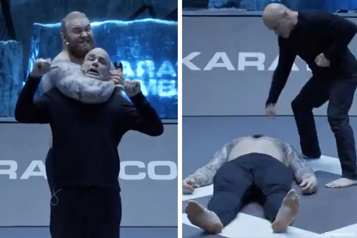 Vechtlegende Bas Rutten neemt reus onder handen! 'Dit is Karate Combat ...