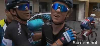 Haest en Schulting na de finish in Slowakije