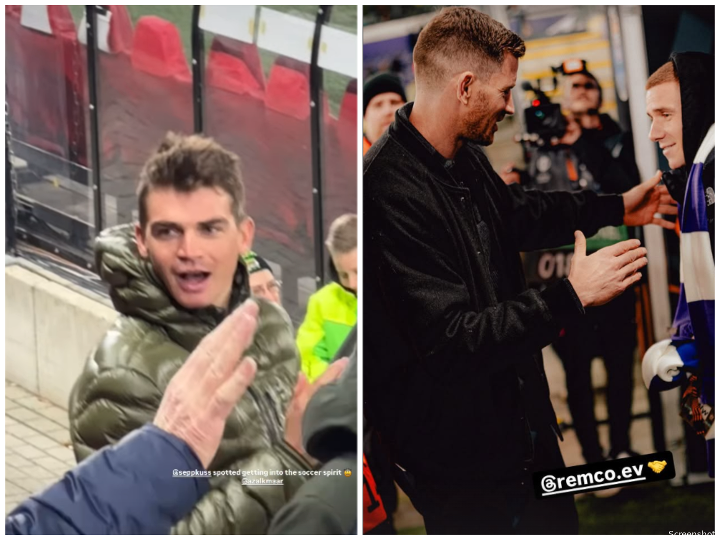 Ondertussen in het peloton | Evenepoel🤝Vertonghen; Kuss en Jorgenson bij AZ op de tribunes