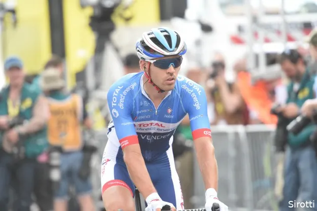 Sterke Terpstra ziet bij rentree in Tour du Limousin ploegmaat Calmejane winnen