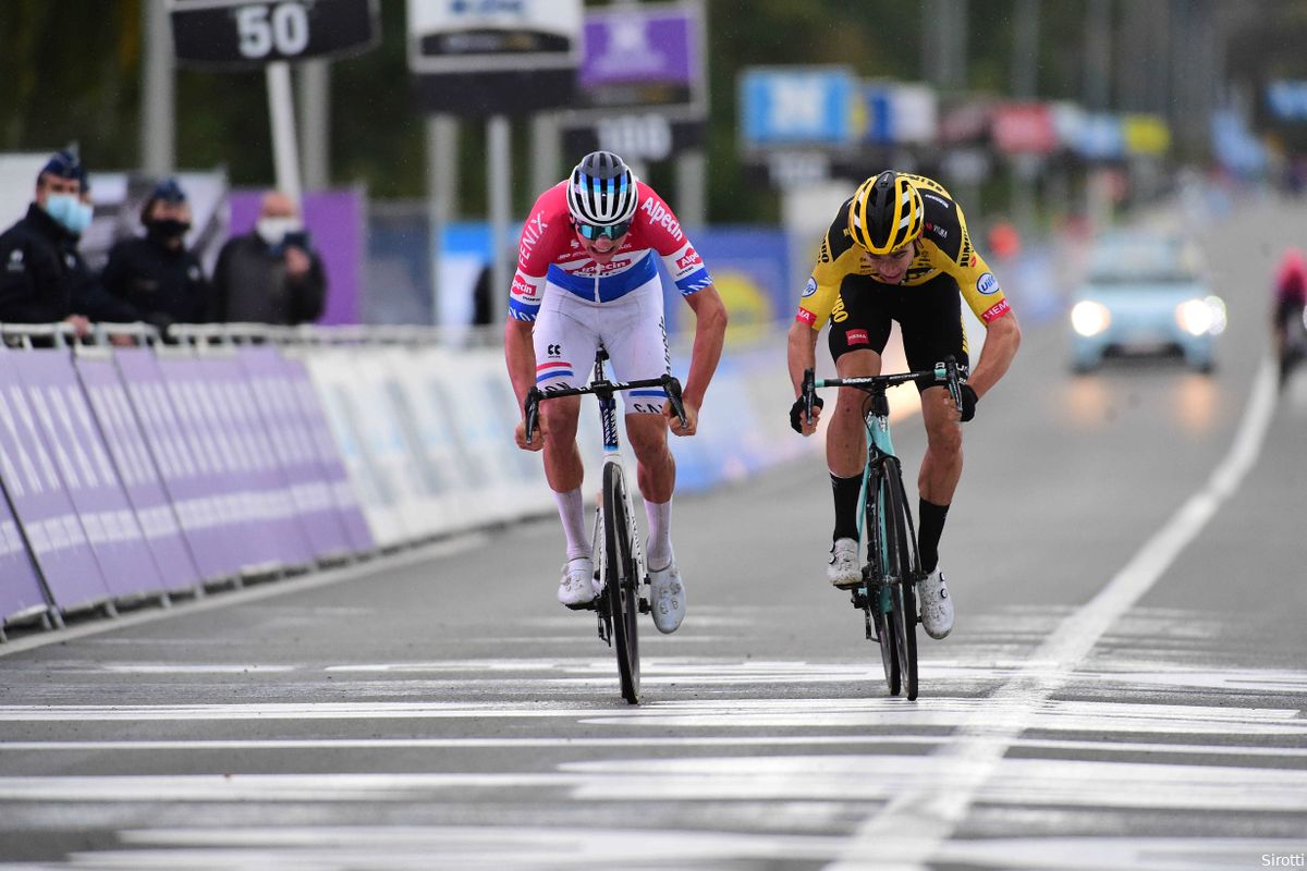 Boonen kraakt Ronde-tactiek Van Aert: 'Naast Van der Poel rijden, in de ogen kijken'
