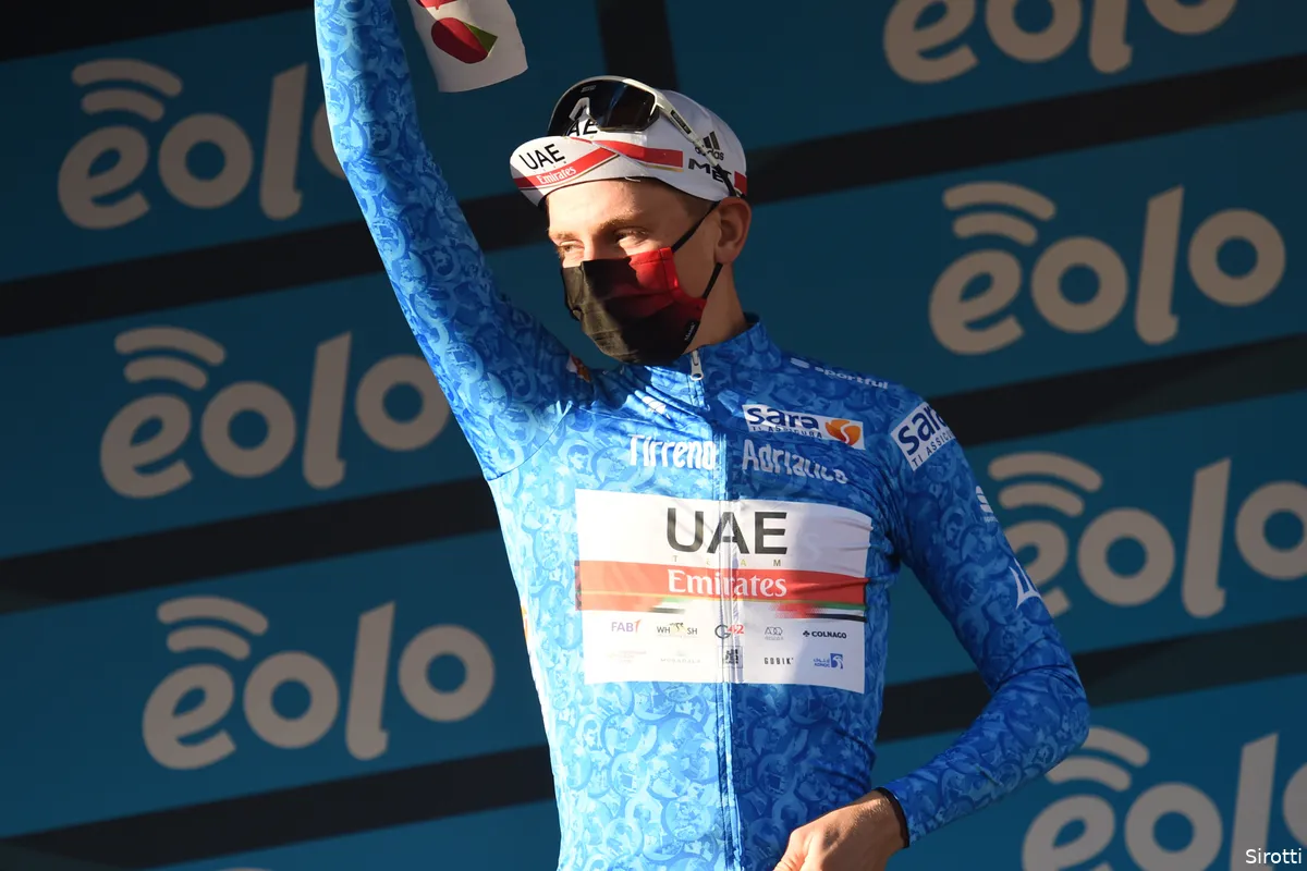 Pogacar blij met overwinning in Tirreno: 'Maar heb wel al wat rust nodig'