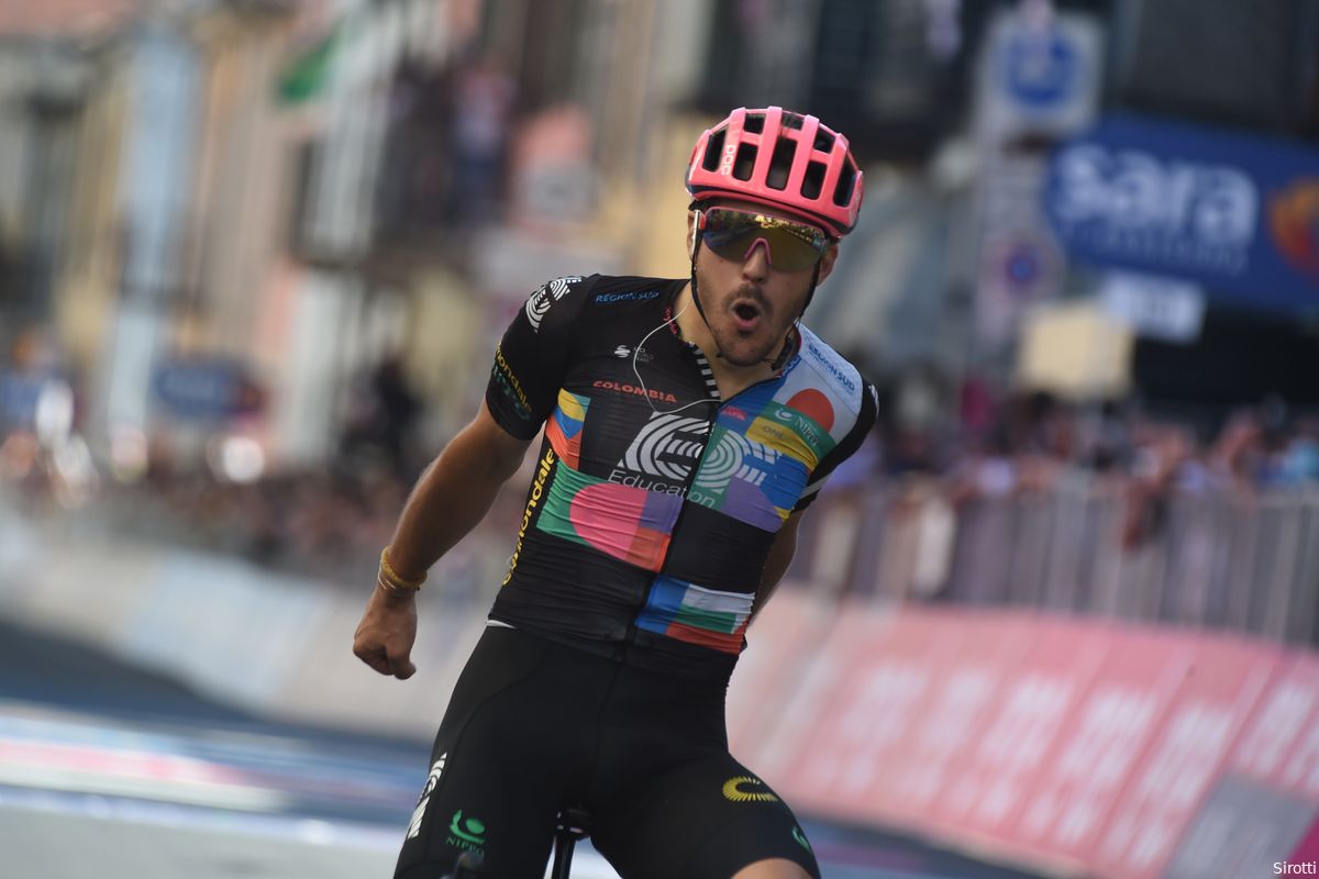 Bettiol benut topvorm met prachtige ritzege in ultralange etappe 18 Giro d'Italia
