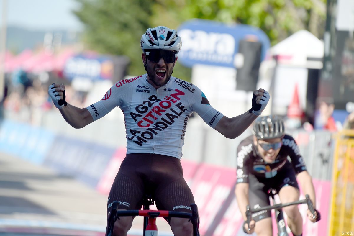 Vendrame maakt droom waar met ritzege in etappe 12 Giro, Bennett derde