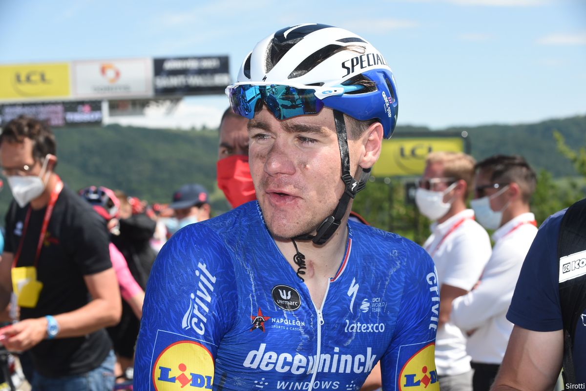 Jakobsen geeft op in slotetappe van Critérium du Dauphiné
