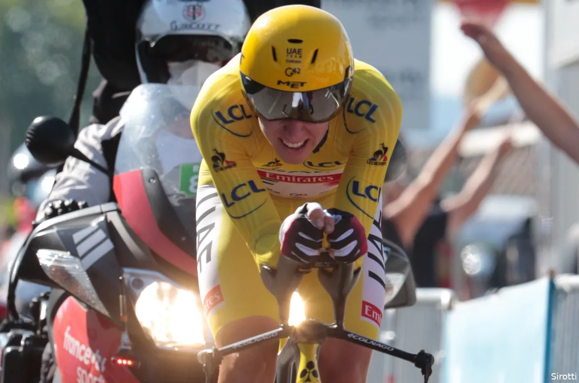 Pogacar wint tweede tijdrit niet: 'Had tijdens de eerste veel meer adrenaline'