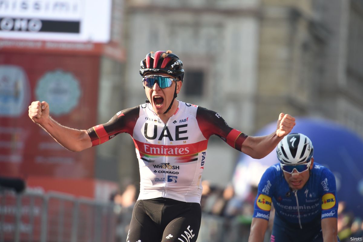 Oersterke Pogacar verslaat thuisrijder Masnada in enerverende finale Ronde van Lombardije