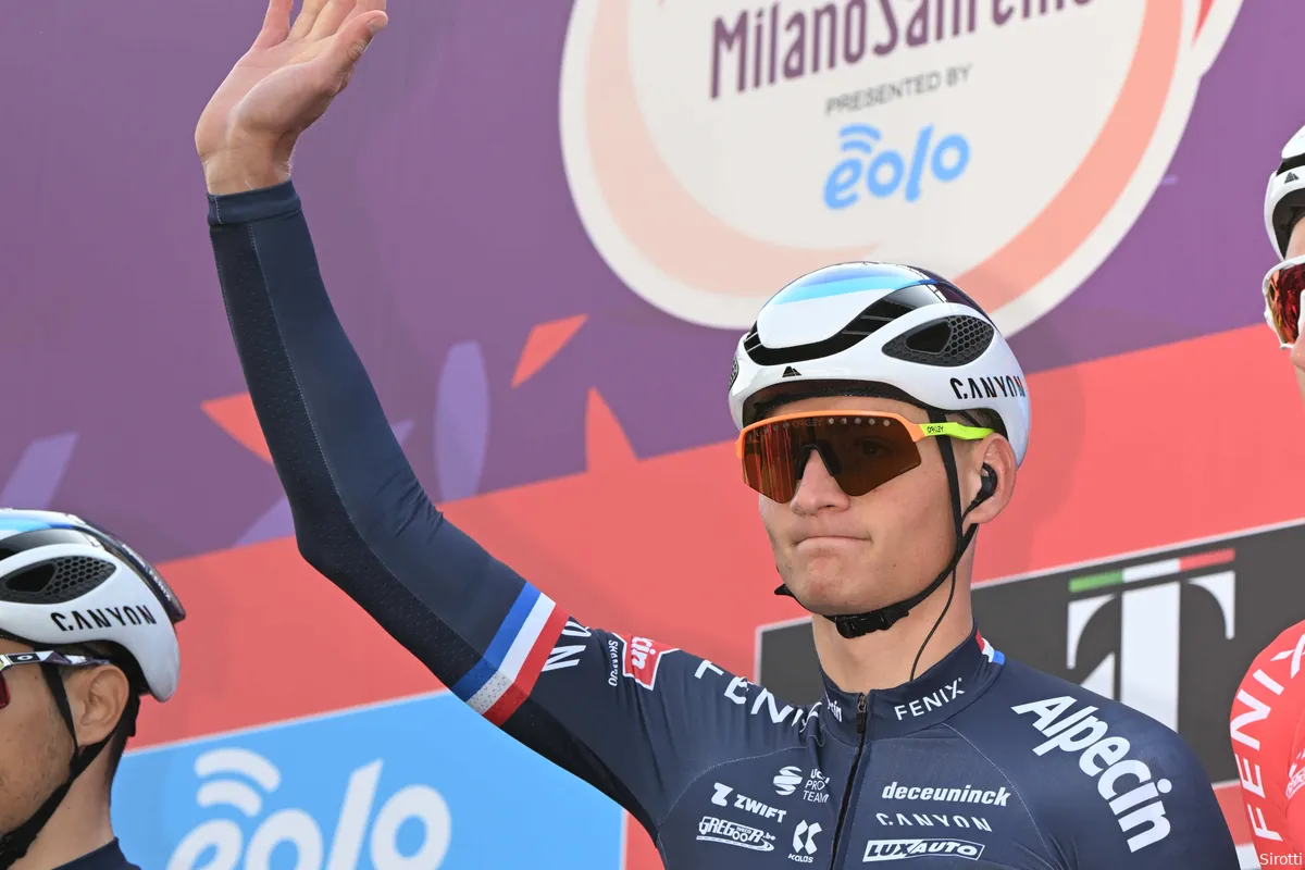 Van der Poel kan net niet winnen bij rentree in Milaan-Sanremo: 'Ben toch ontgoocheld'