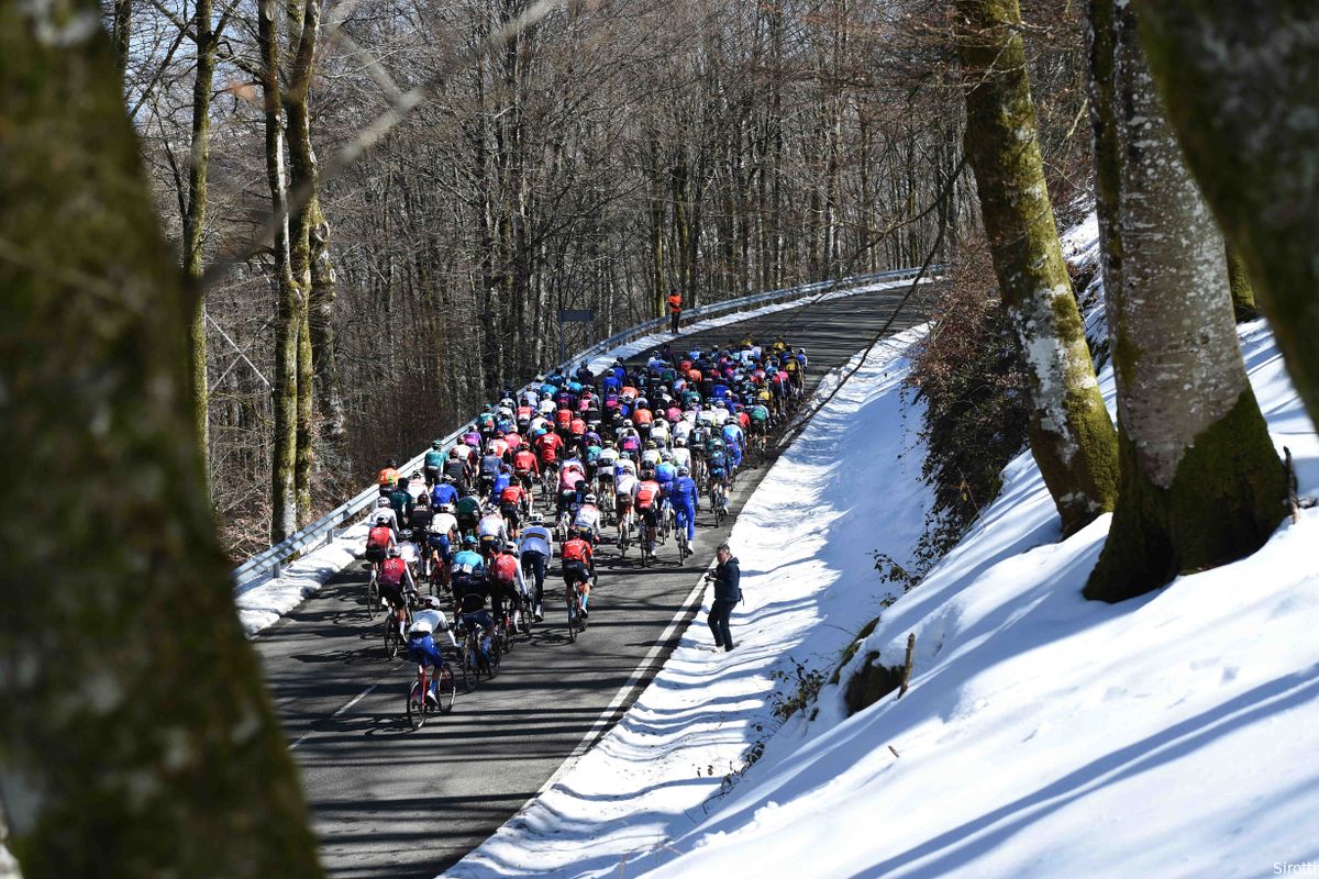 Sneeuw gooit roet in slotweekend van Parijs-Nice: geen col de la Colmiane, wel Madone d'Utelle in ingekorte etappe