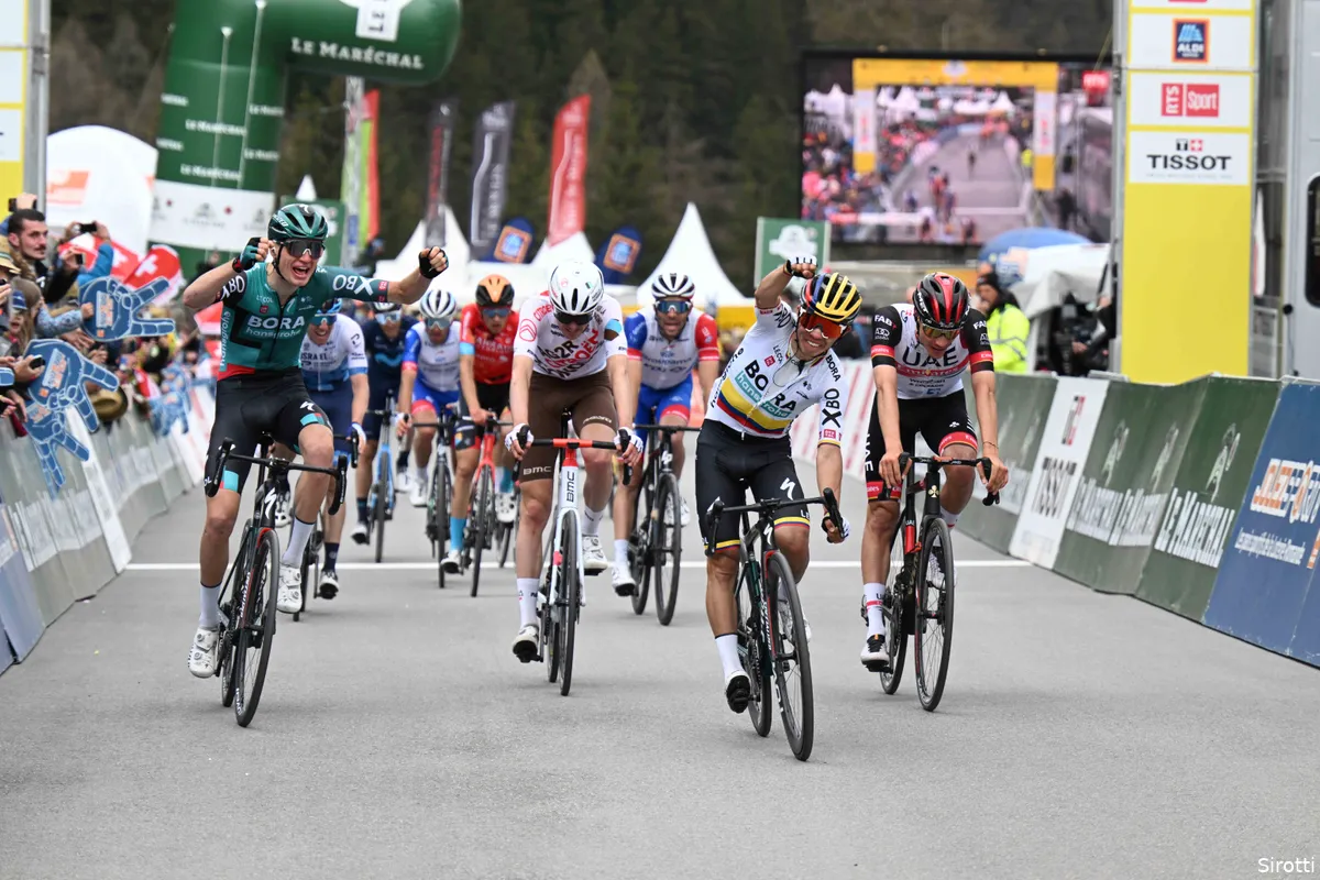 Higuita en Vlasov verdelen de koek namens BORA-hansgrohe in Romandië, Dennis blijft leider