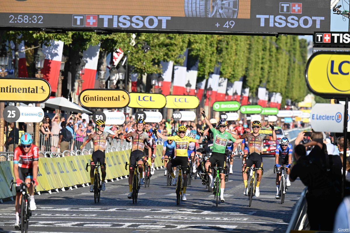 Prijzengeld Tour de France 2022: Jumbo-Visma harkt bijna 8 ton binnen, kruimels voor de rest