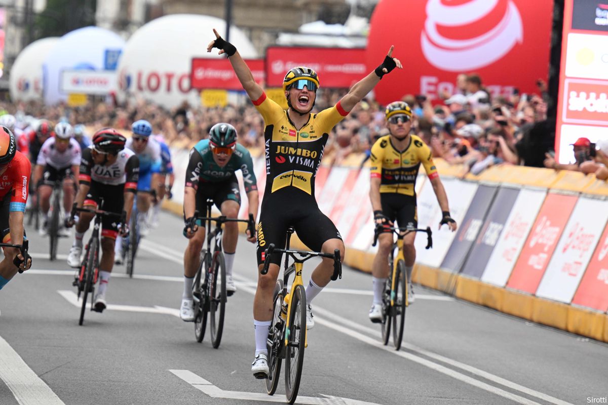 Kooij zet fantastisch seizoen voort met ritwinst in Ronde van Polen, Teunissen doodleuk vierde
