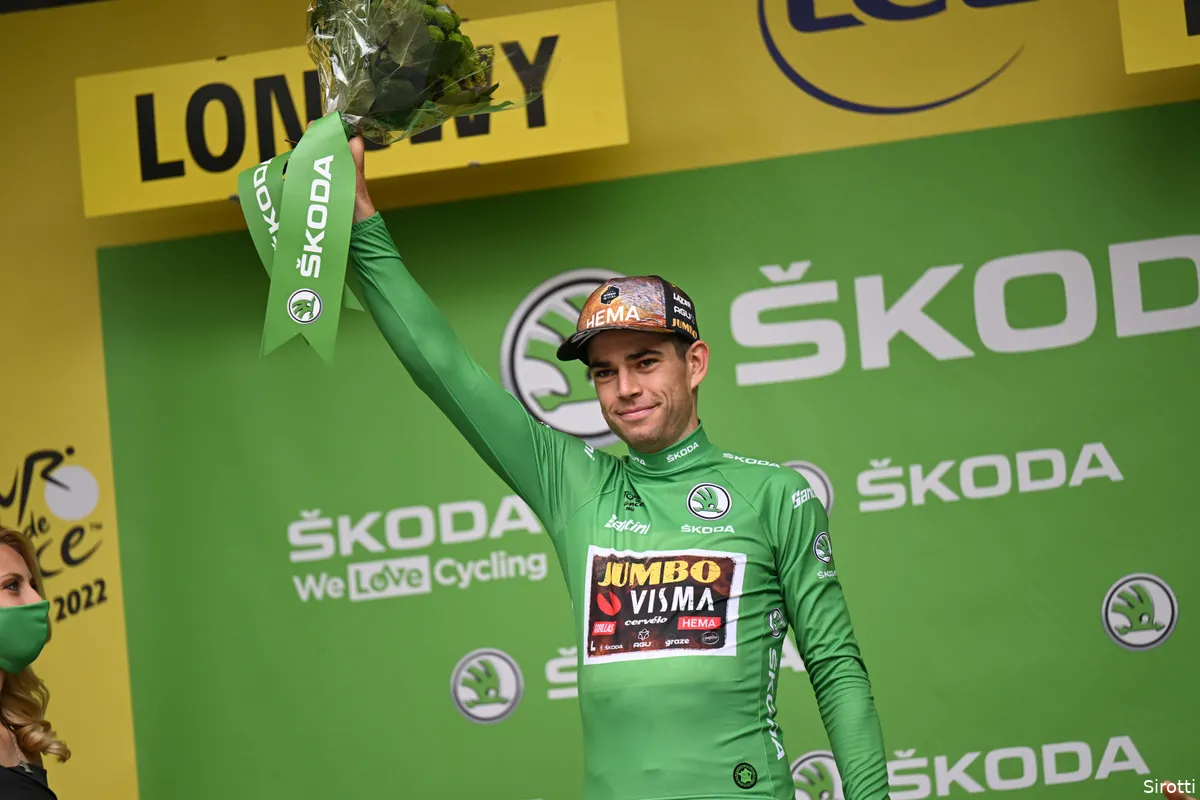 Van Aert ziet gevaar: 'Pogacar wordt nog mijn grootste concurrent voor groen'