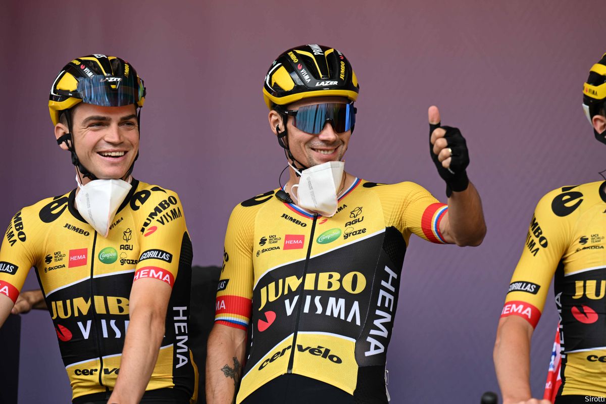 Roglic en Vingegaard kunnen geluk niet op in Vuelta: 'Sepp Kuss had rode trui ook nog wel verdiend'