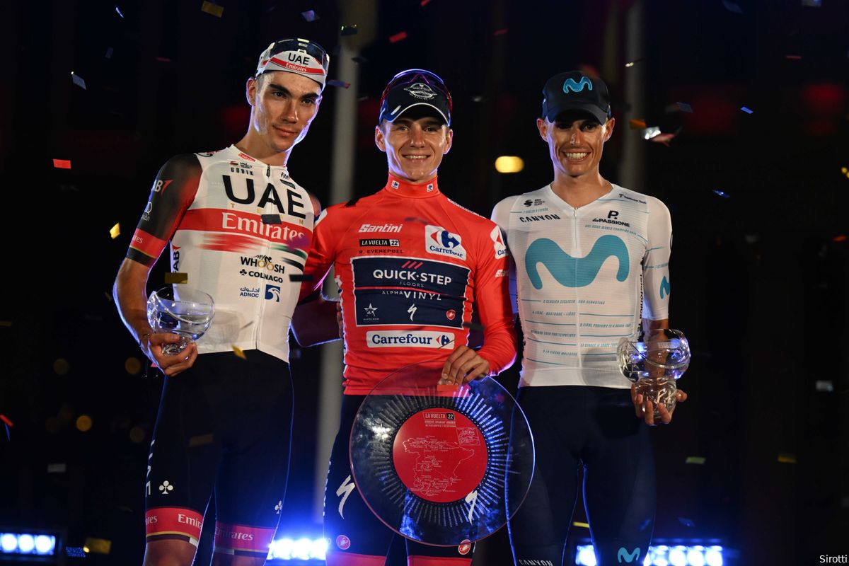 Eindklassementen Vuelta a España 2022 | Evenepoel gehuldigd in rood en wit, Arensman zesde