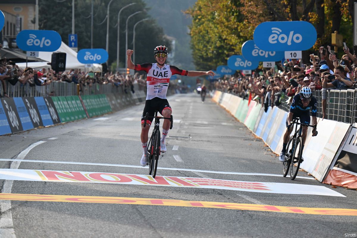 Pogacar bekroont seizoen met zege in Ronde van Lombardije na prachtig duel met Mas