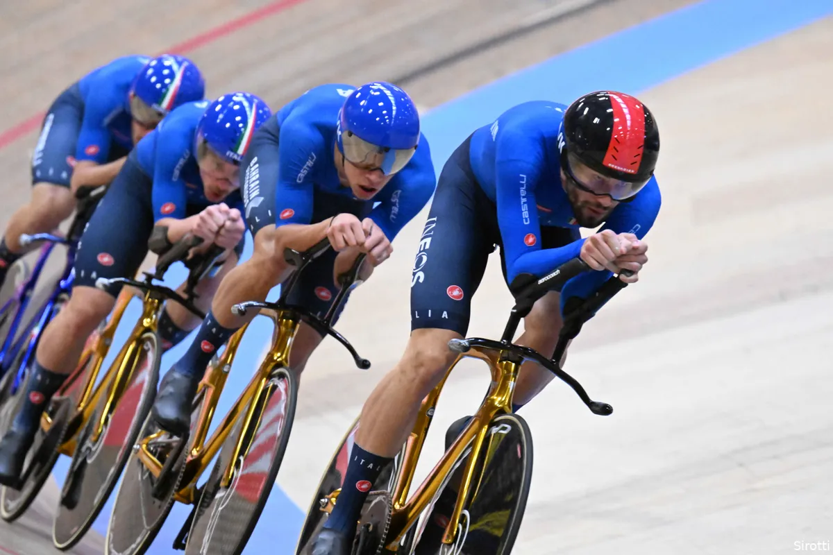 Italië snelt met Ganna en Milan naar Europese titel op de Ploegenachtervolging