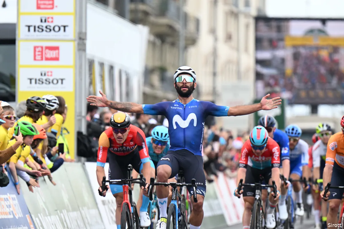 Arndt werd verrast door snelle Gaviria: 'We zien hem tegenwoordig vaak al van ver aangaan'