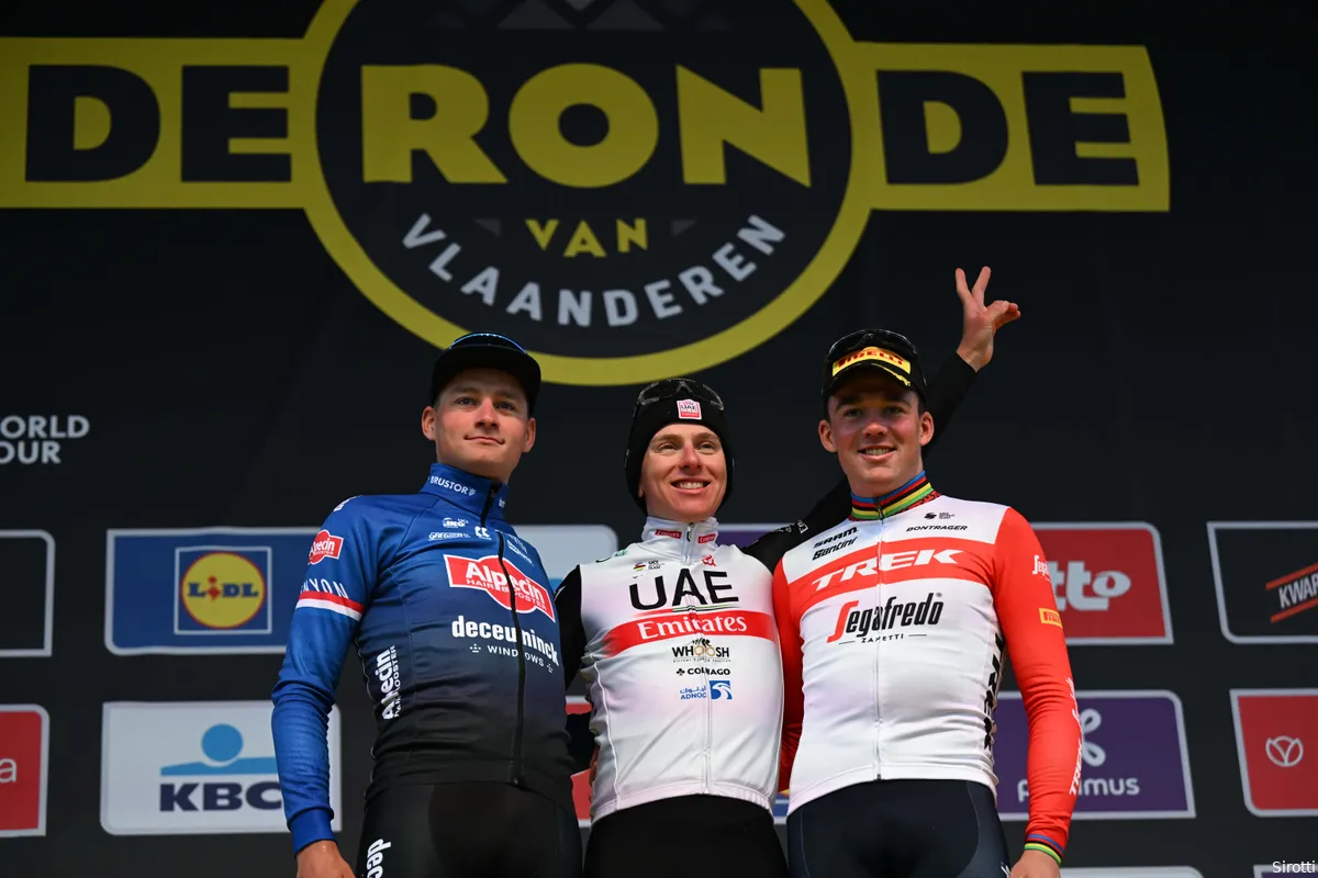 ronde van vlaanderen van der poel pogacar pedersen