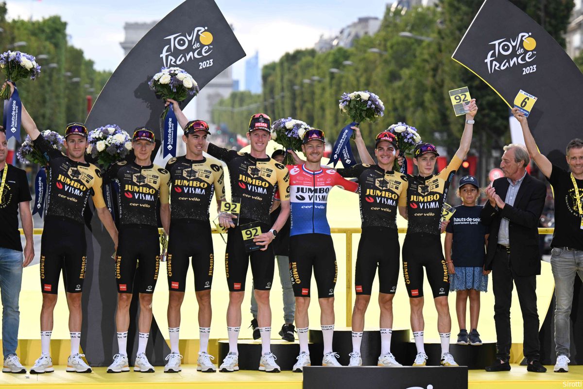 Prijzengeld Tour de France: Jumbo-Visma en UAE krijgen grootste cheques mee naar huis, DSM onderaan