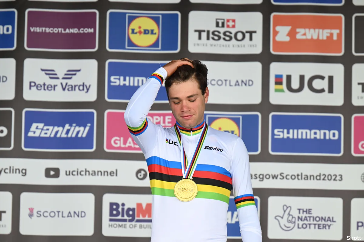 Milesi volgt Wærenskjold op als wereldkampioen tijdrijden bij beloften: 'Crazy tijdrit'