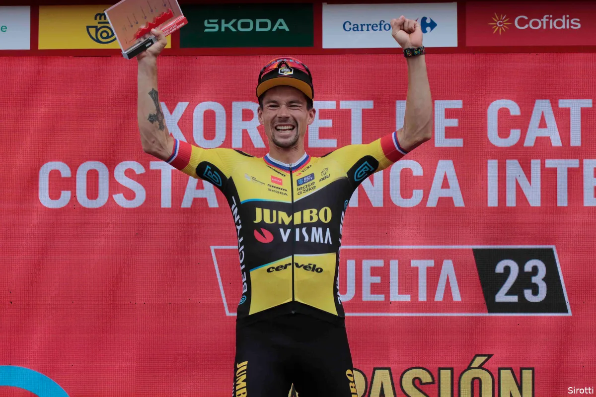 Roglic grapt en grolt na ritzege in Vuelta: 'Misschien hebben we straks nog meer kopmannen'
