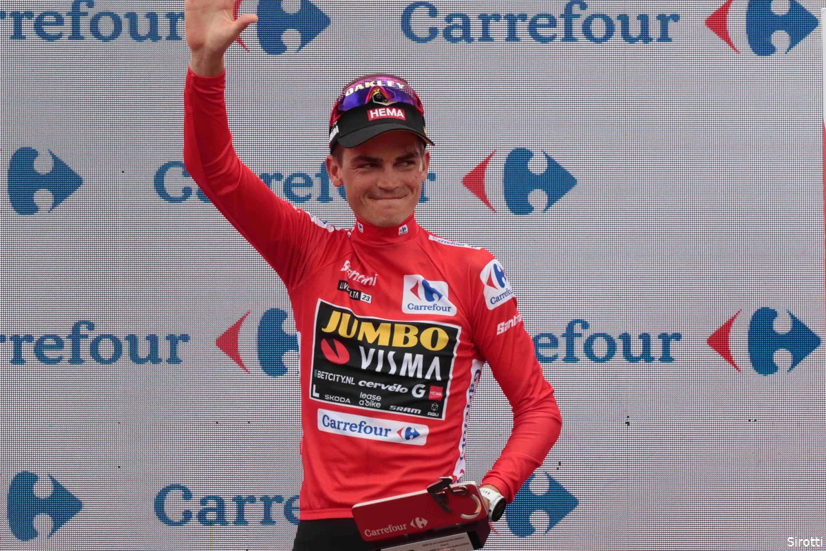 Pas na de finish besefte Kuss dat hij de nieuwe leider in de Vuelta is: 'Wist dat er altijd een mogelijkheid zou zijn'