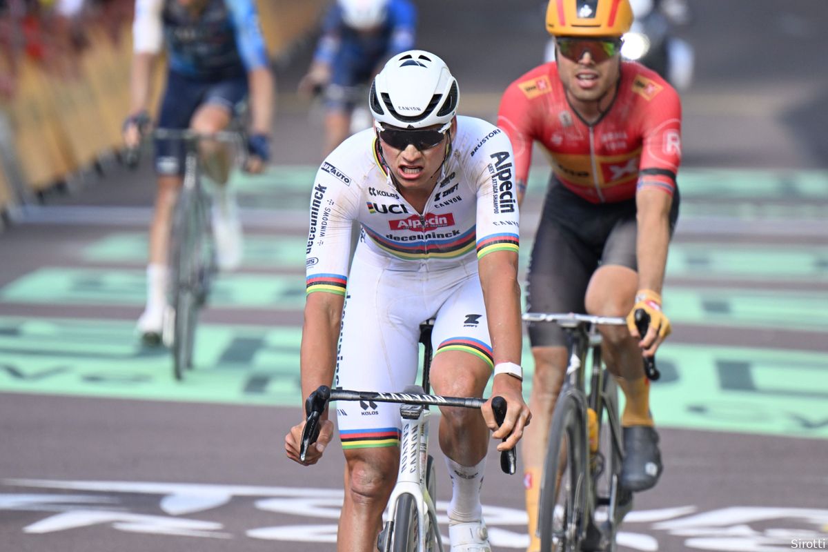 Matthews, Gaudu en Girmay verklaren waar het aan ontbrak om met Van der Poel naar voren te rijden in gravelrit Tour