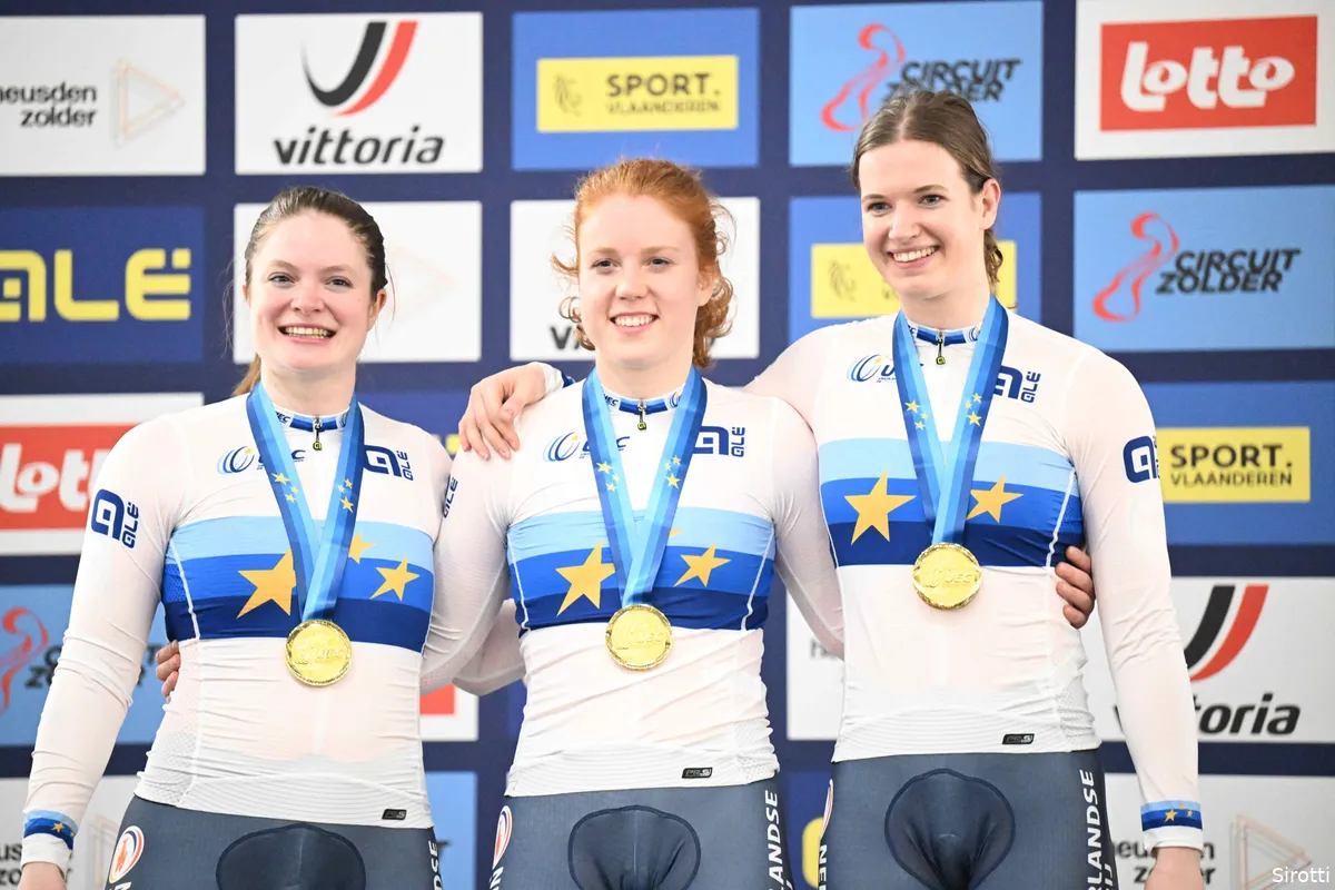 ek baanwielrennen teamsprint vrouwen