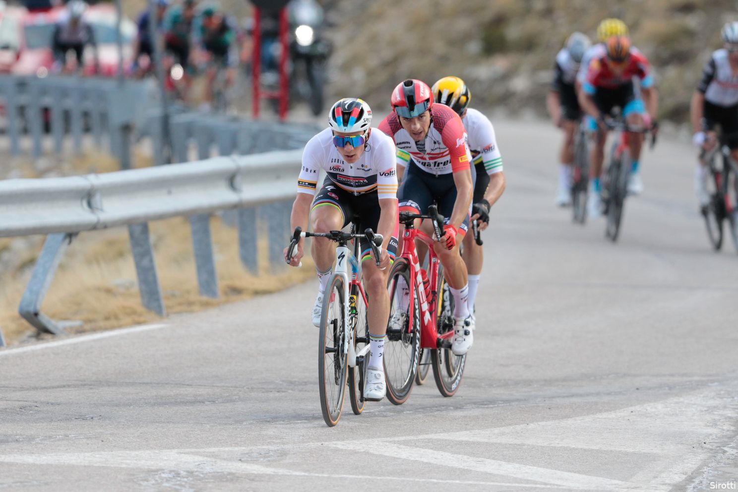 Evenepoel in actie in maart, in de Ronde van Catalonië.