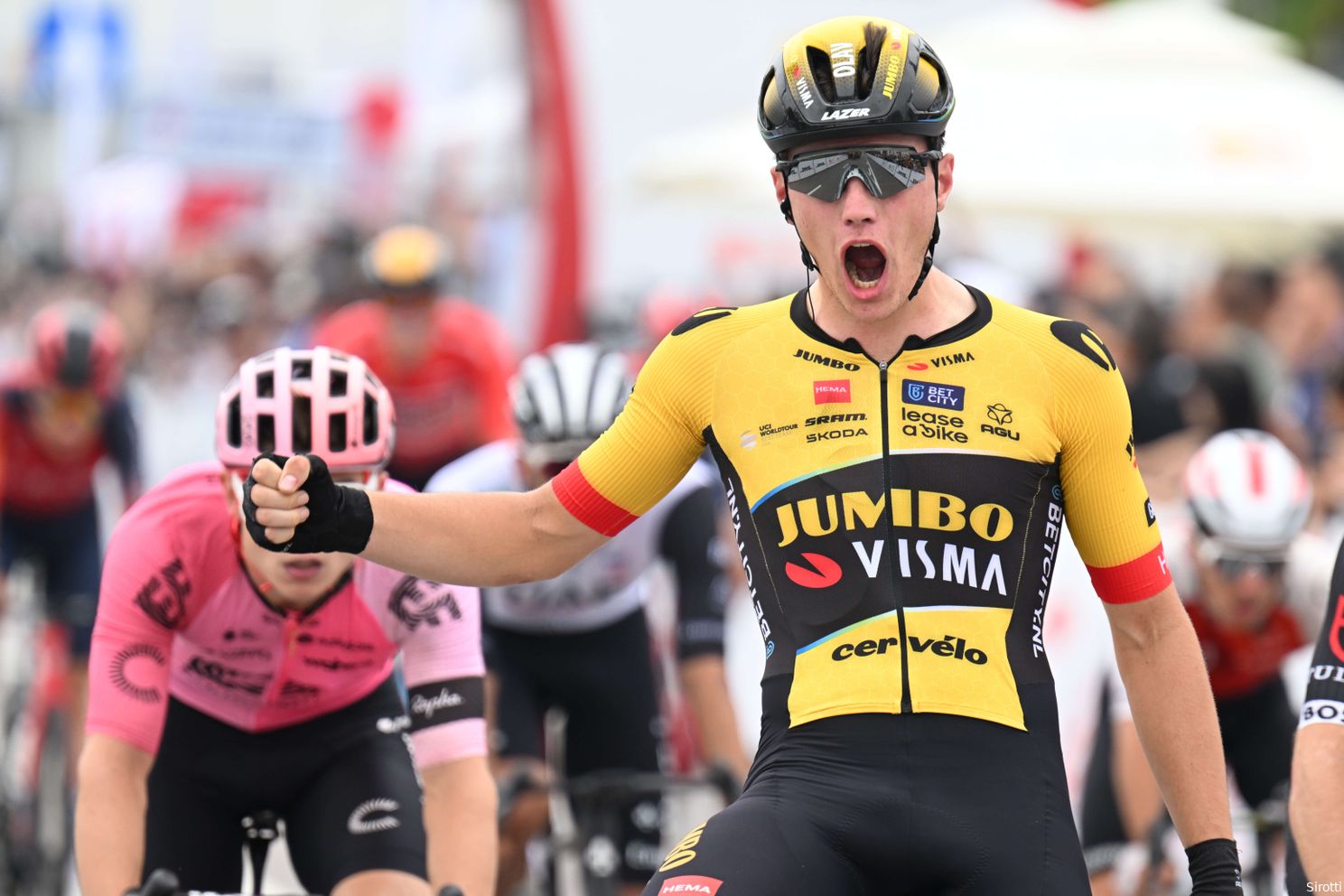 Olav Kooij on the plan at Visma Lease a Bike