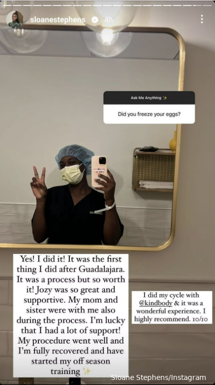 "It was a process but so worth it!" - Sloane Stephens confirms she's frozen her eggs, lauds husband and family for being supportive