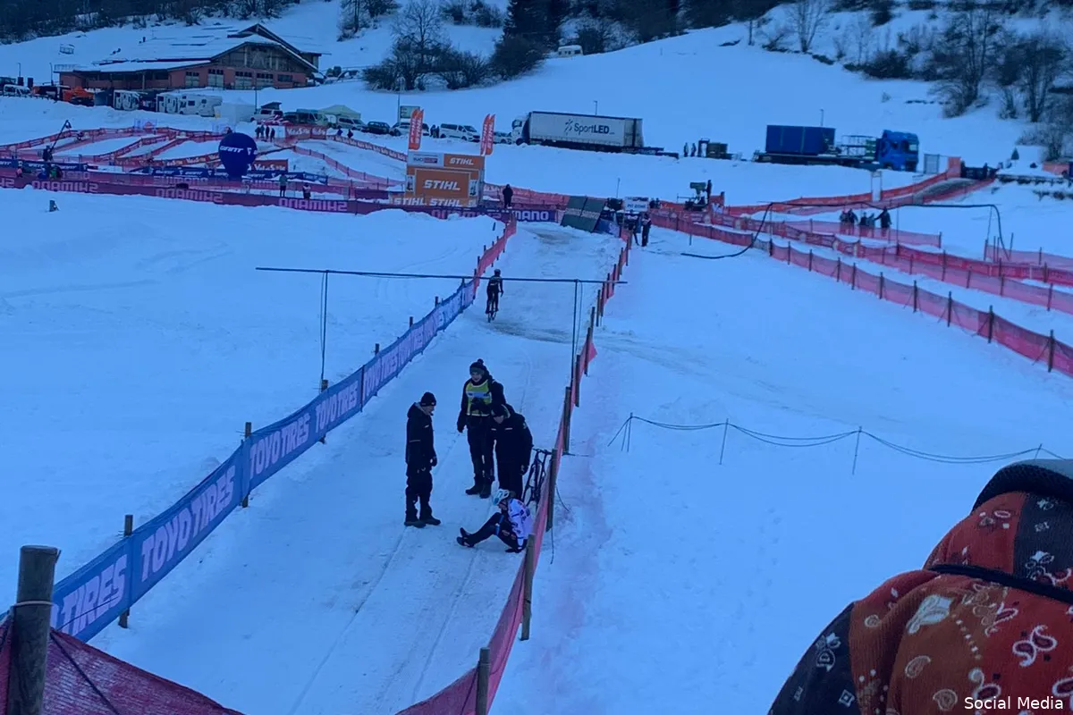 📸 Van Empel valt tijdens parcoursverkenning Val di Sole