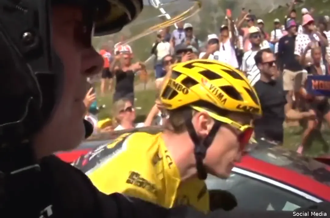 🎥 Nieuwe beelden opgedoken van opstopping Col de la Loze: Pinot, Vingegaard en Kelderman slachtoffers