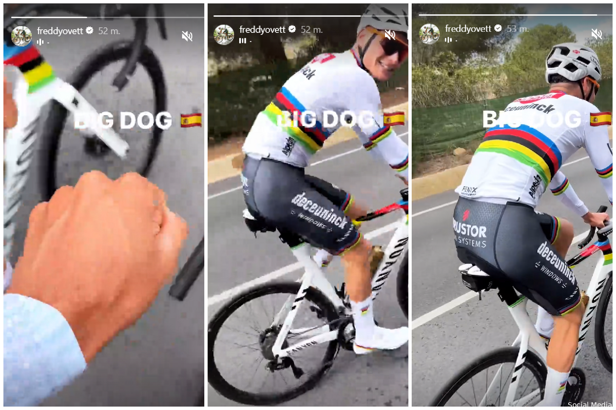 📸 Bizarre! Mathieu 'Big Dog' van der Poel back to cycling and serious run in first 24 hours after Tour of Flanders victory