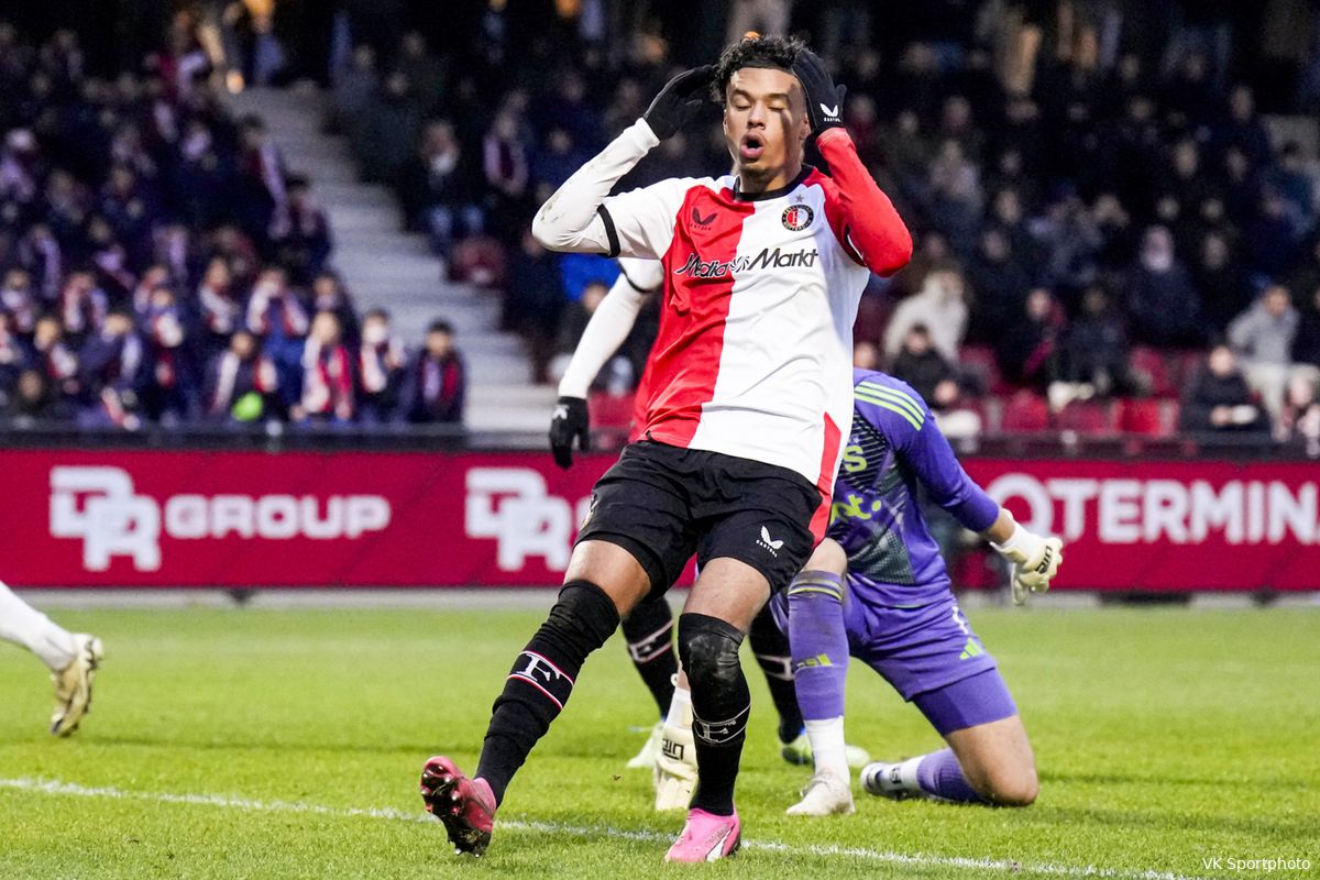 Derde keer op rij puntenverlies in competitie voor Feyenoord Onder 21