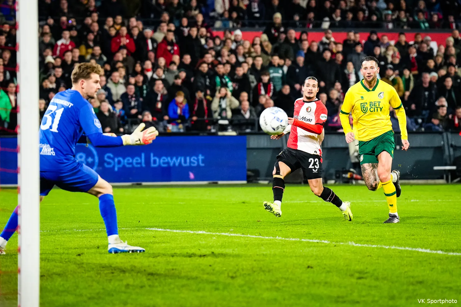 Omhaal Gimenez levert Feyenoord gelijkspel op tegen Fortuna Sittard