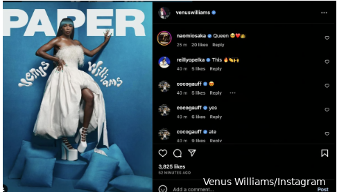 Osaka, Gauff and Opelka all gush over Venus Williams' new magazine cover