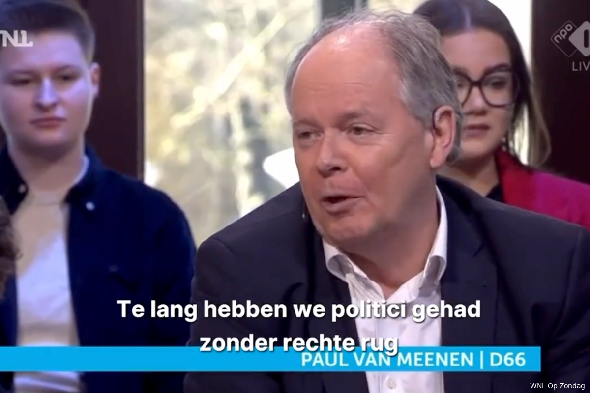 D66-lijsttrekker Paul van Meenen zet zichzelf voor gek: 'PVV, FVD, en BBB zijn als een bus'
