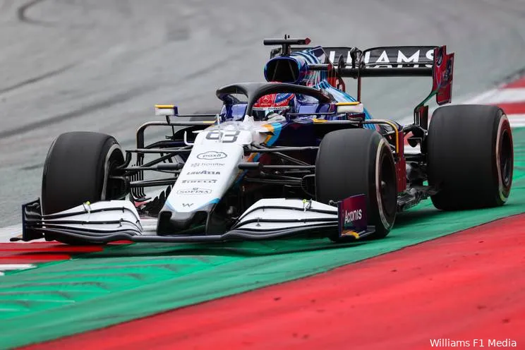 De race van Russell | Bandenslijtage vormt probleem voor Williams: 'Het voelt als een jojo'