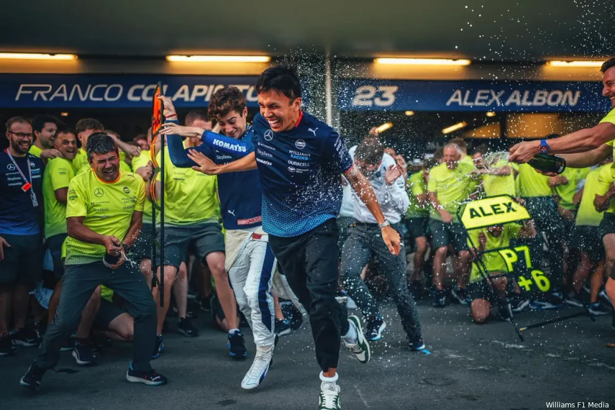 franco colapinto alexander albon williams gp azerbeidzjan zondag 2024 2