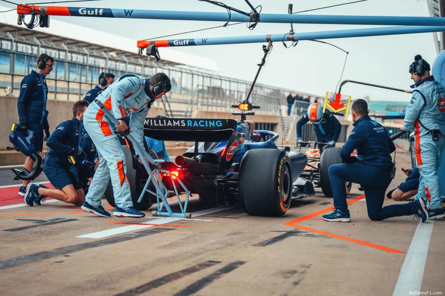 Iconische Gulf-kleuren toch gespot bij Williams-garage