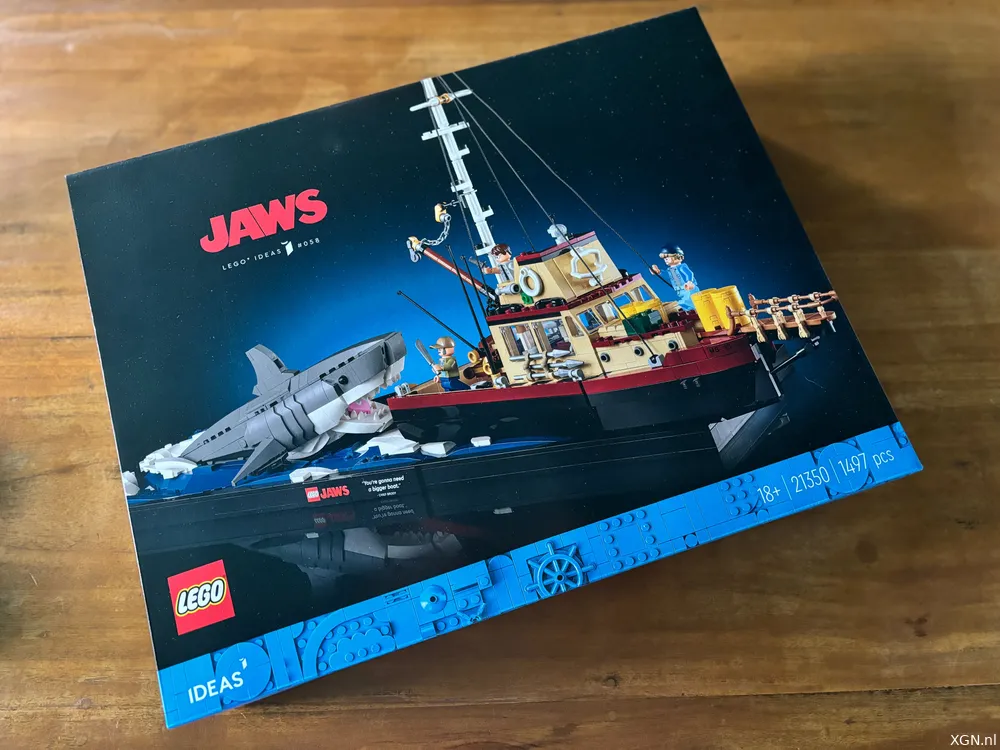 De doos van LEGO Jaws geeft al een voorproefje van de bouwpret