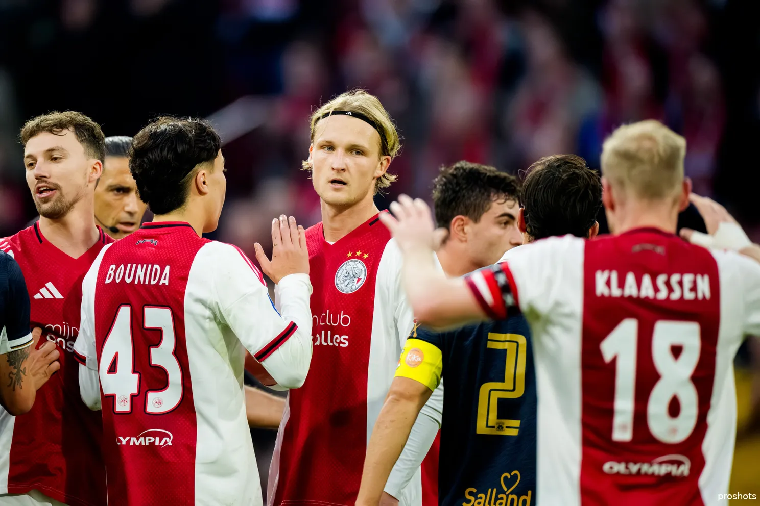 ajax go ahead eagles 25/26 dolberg Klaassen bounida