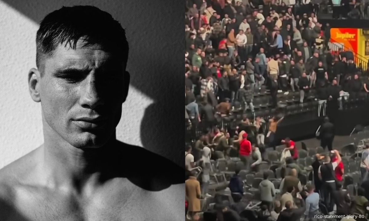 Rico Verhoeven komt met statement over rellen tijdens Glory 80