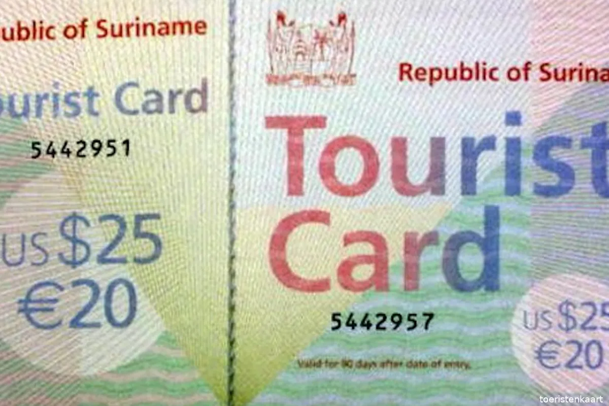 [UPDATE!] Toeristenkaart voor Suriname: van 20 naar 90 euro
